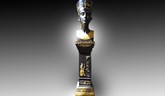Queen Nefertiti On A Pillar (Black)